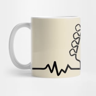 Guitar Heartbeat Lifeline Music Lover Mug